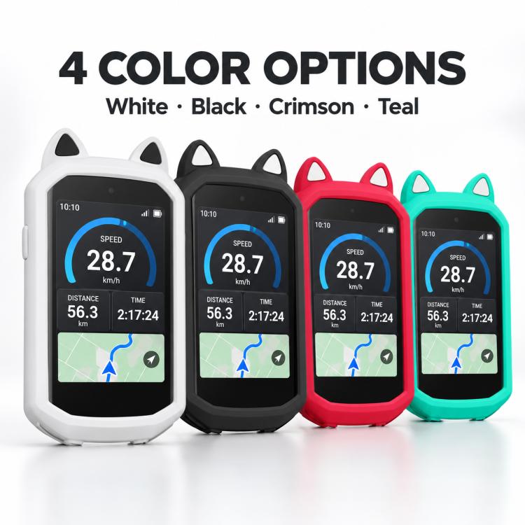 Bicycle Stopwatch Silicone Cat Ears Cover — Red