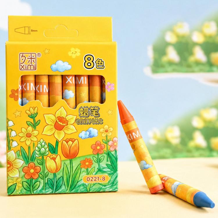 Children Washable Color Crayons Oil Pastels — 6 Colors