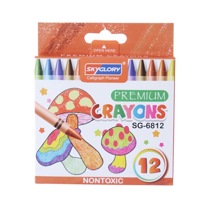 Children Mushroom Crayons Non Toxic Oil Pastels — 8 Colors
