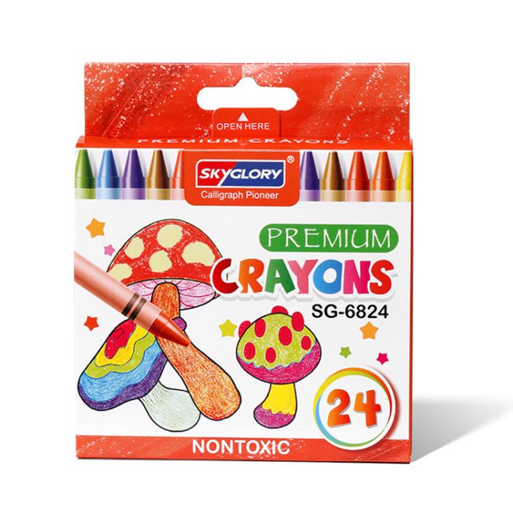 Children Mushroom Crayons Non Toxic Oil Pastels — 12 Colors