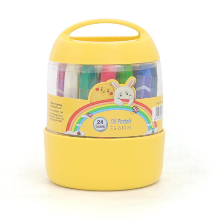 Children Painting Washable Color Crayons Oil Pastels — 24 Colors
