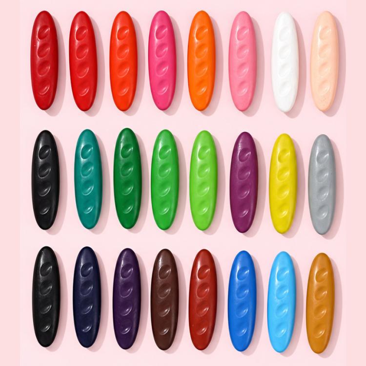 Children Plastic Color Crayons Nut Washable Crayons — 24 Colors