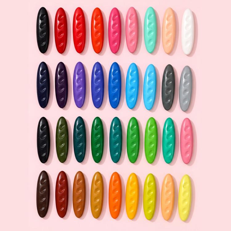Children Plastic Color Crayons Nut Washable Crayons — 36 Colors