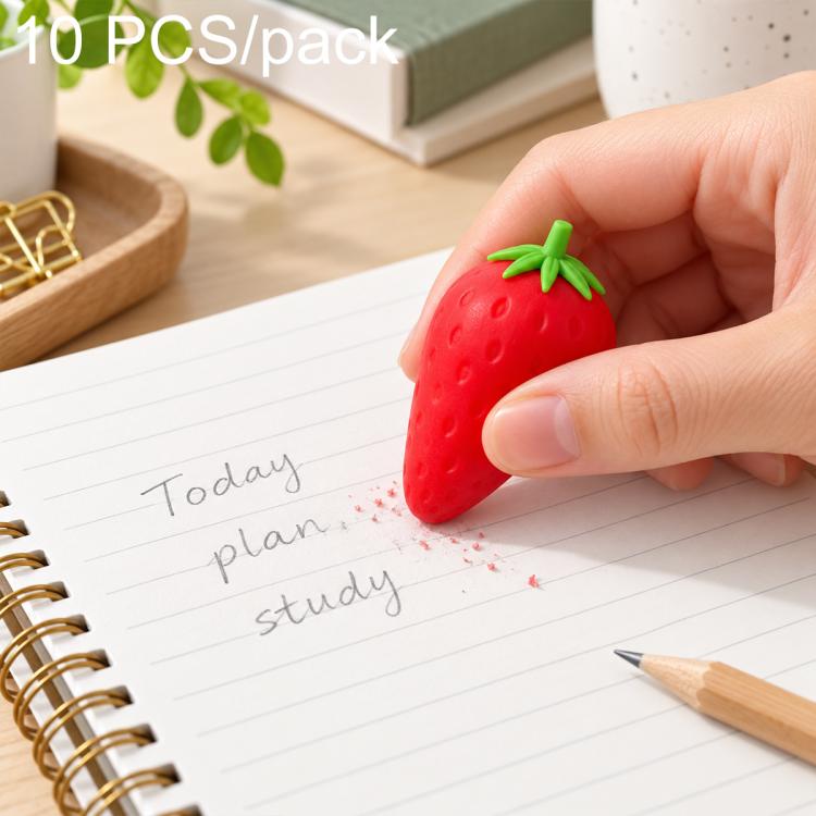 10 PCS/Pack Cute Creative Cartoon Fruit-Shaped Jumbo Eraser — Yellow Pineapple