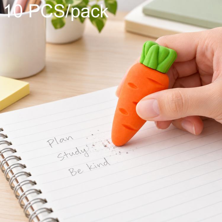 10 PCS/Pack Cute Creative Cartoon Fruit-Shaped Jumbo Eraser — Red Strawberry