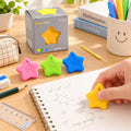 Holee Y-1021 4 PCS/Box Anti-Loss Design Star-Shaped Erasers with Lanyard