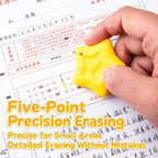 Holee Y-1021 4 PCS/Box Anti-Loss Design Star-Shaped Erasers with Lanyard — view 3
