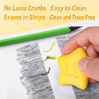 Holee Y-1021 4 PCS/Box Anti-Loss Design Star-Shaped Erasers with Lanyard — view 6