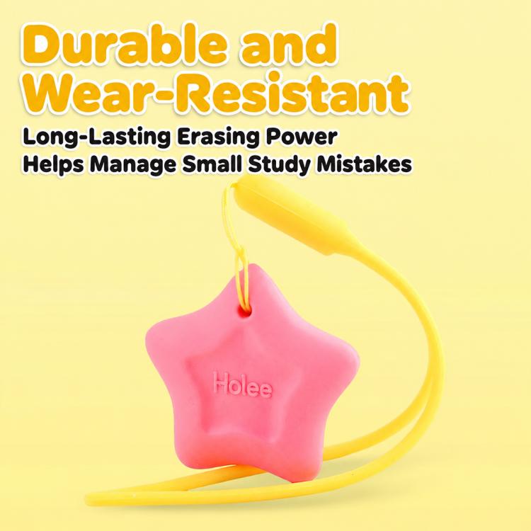 Holee Y-1021 4 PCS/Box Anti-Loss Design Star-Shaped Erasers with Lanyard — view 8