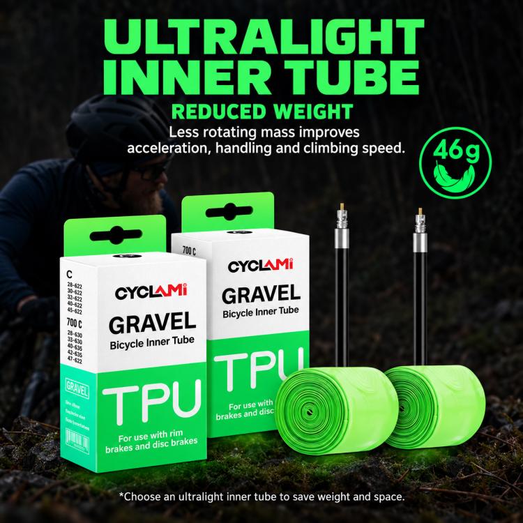 CYCLAMi 2 PCS/Box Ultralight TPU Inner Tube for Gravel Bikes