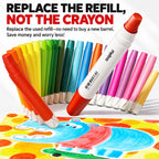 mideer Silky Smooth Replaceable Crayons Children Washable Color Crayons Oil Pastels — view 8