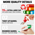 mideer Silky Smooth Replaceable Crayons Children Washable Color Crayons Oil Pastels — view 15