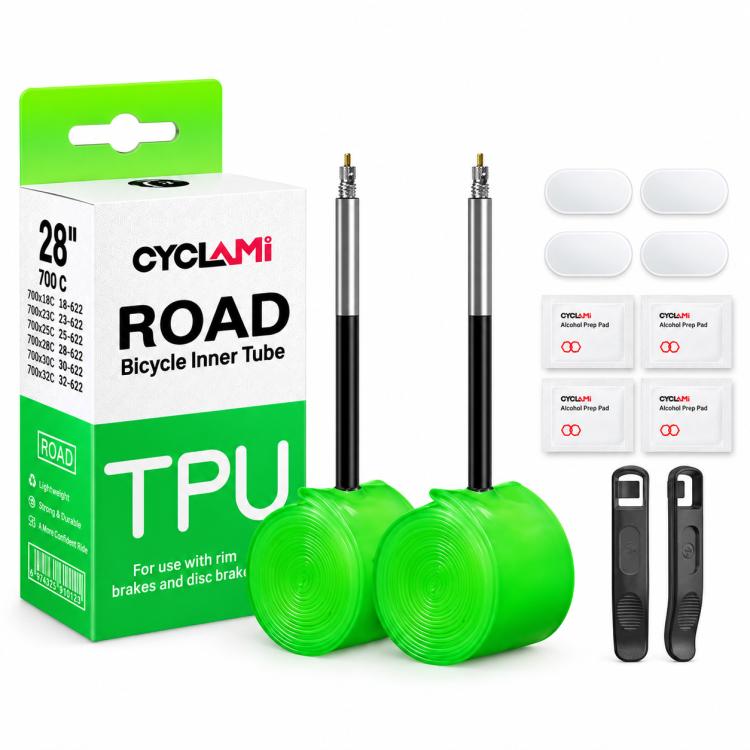 CYCLAMi 2 PCS/Box Ultralight TPU Inner Tube for Road Bikes — 30g-FV65mm