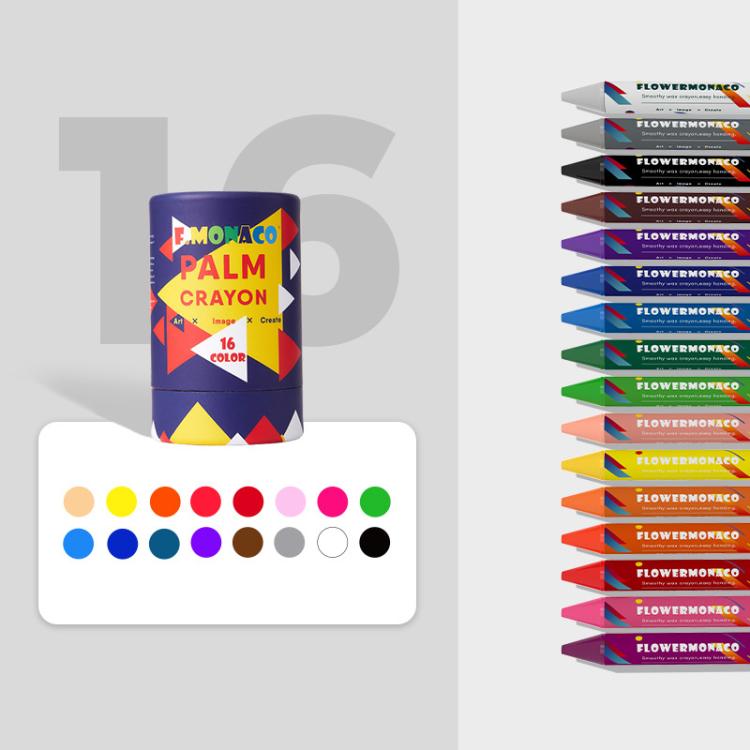 FLOWER MONACO Children Palm Smooth Crayons Oil Pastels Educational Learning Toys