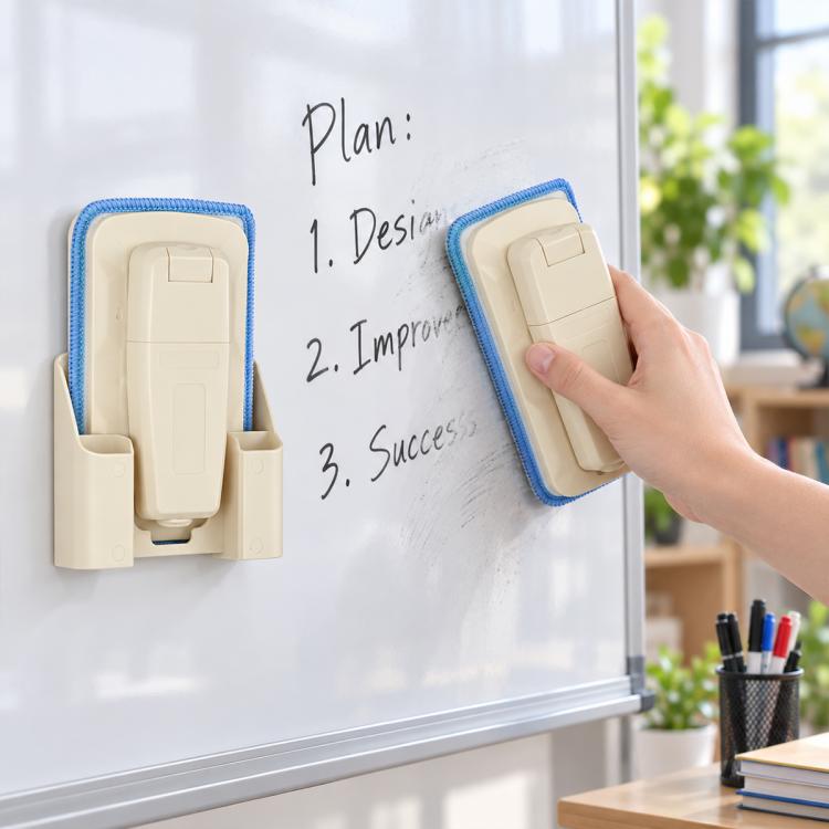 Magnetic Spray Board Eraser, Wet and Dry Use Detachable Washable Blackboard Eraser — Green