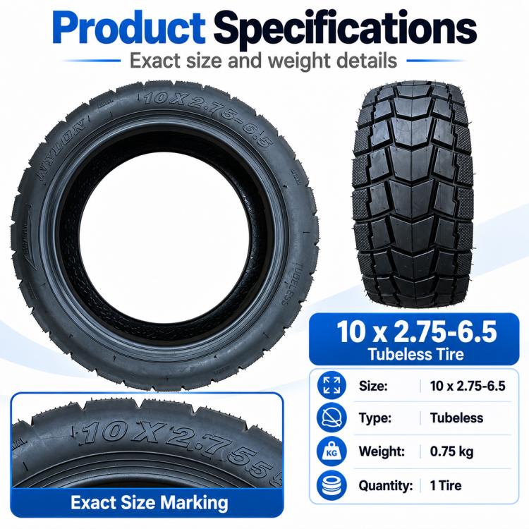 AIMITE Universal Electric Scooter Off-Road Tubeless Tire