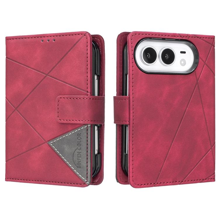 Magnetic Buckle Rhombus Texture Leather Phone Case