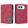 Magnetic Buckle Rhombus Texture Leather Phone Case