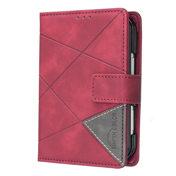 Magnetic Buckle Rhombus Texture Leather Phone Case