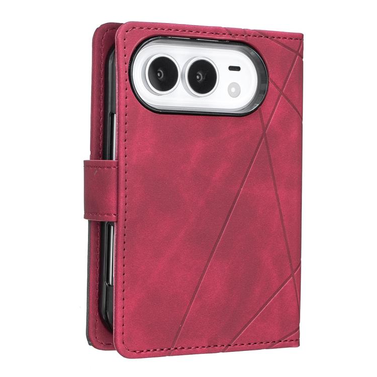 Magnetic Buckle Rhombus Texture Leather Phone Case