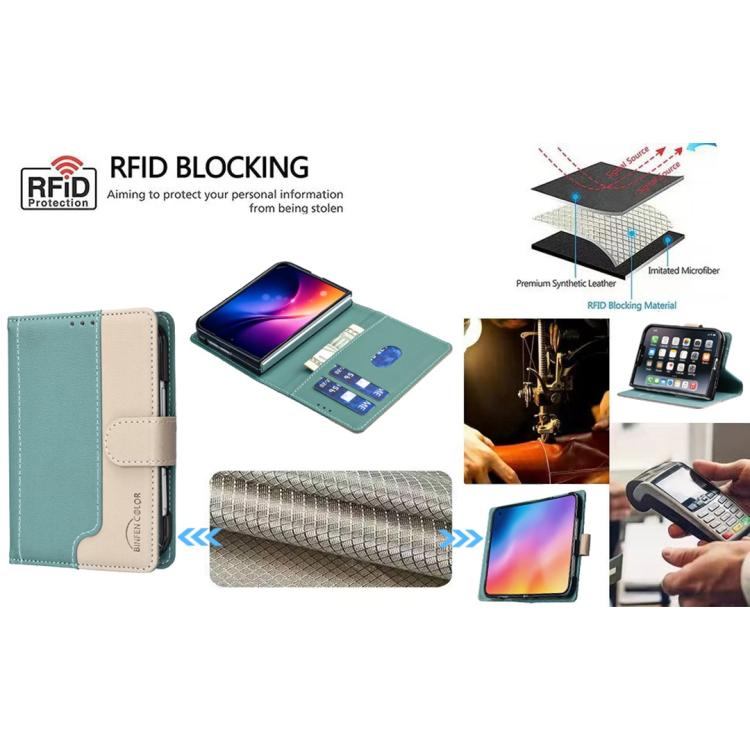 Color Matching RFID Anti-theft Leather Phone Case
