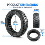 AIMITE Electric Scooter 45mm Slot Honeycomb Solid Tire, Size: 60 / 65-6.9 inch