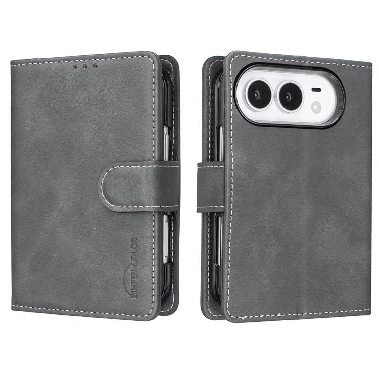 Solid Color Calfskin Texture RFID Vegan Leather Phone Case