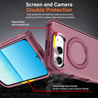 XDcase Armor-style Hinge Protection Magnetic Ring Holder Phone Case — Midnight Purple