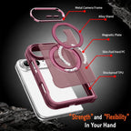 XDcase Armor-style Hinge Protection Magnetic Ring Holder Phone Case — Jazz Black