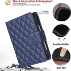 Diamond Lattice Wallet Flip Leather Phone Case