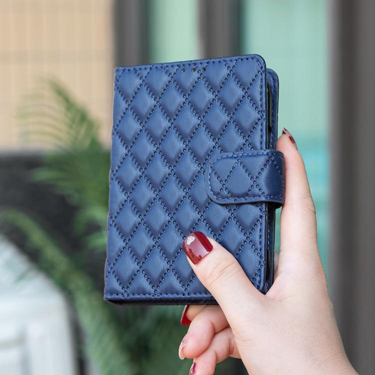 Diamond Lattice Wallet Flip Leather Phone Case