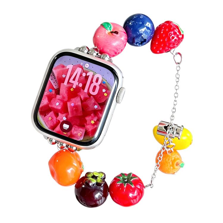 Colorful Fruit Beaded Chain Resin Watch Band