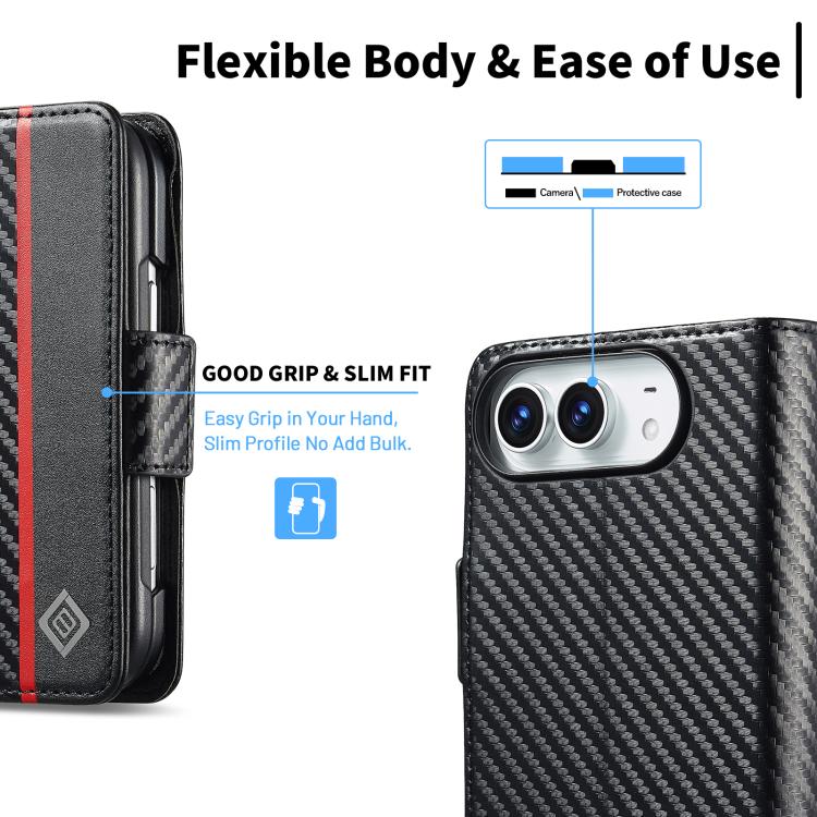 LC.IMEEKE Carbon Fiber Leather Phone Case