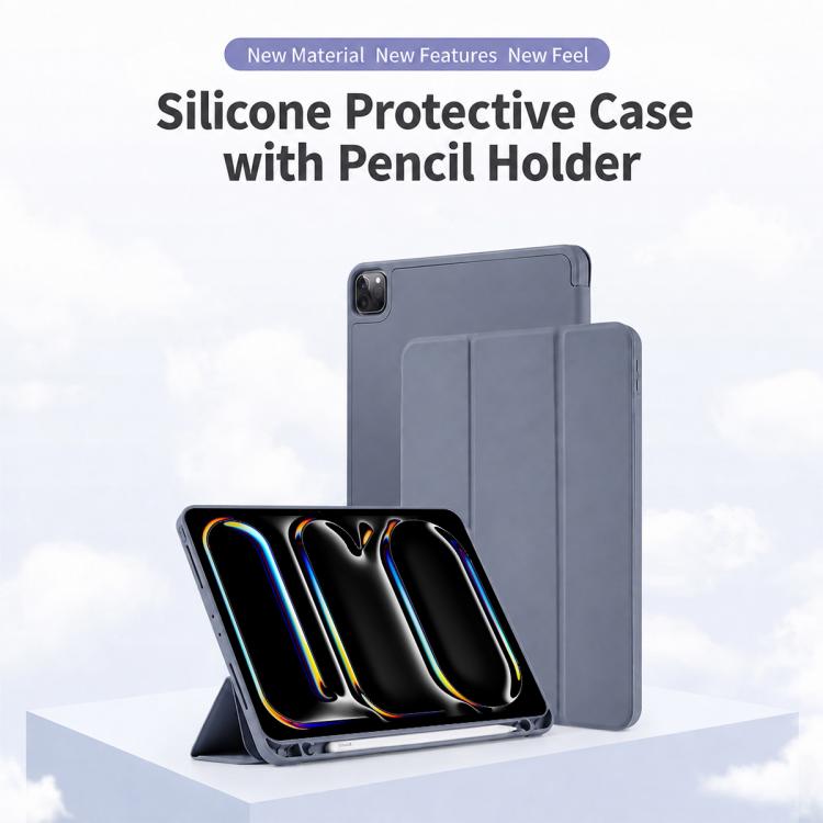 XDcase Tri-Fold Stand Soft Touch Smart Wake / Sleep Tablet Cover with Pencil Slot