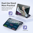 XDcase Tri-Fold Stand Soft Touch Smart Wake / Sleep Tablet Cover with Pencil Slot