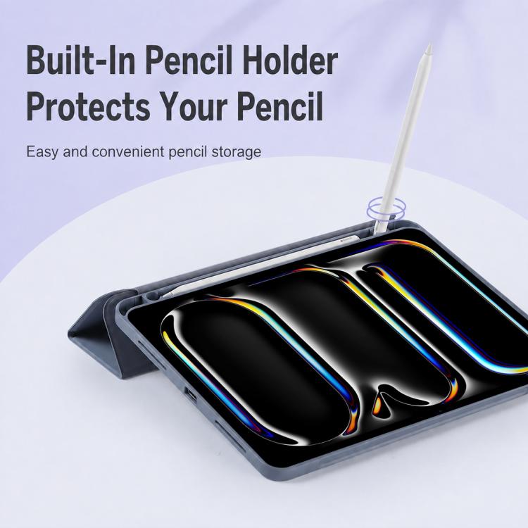 XDcase Tri-Fold Stand Soft Touch Smart Wake / Sleep Tablet Cover with Pencil Slot