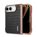AZNS Electroplated Frame Crocodile Texture Full Coverage Phone Case