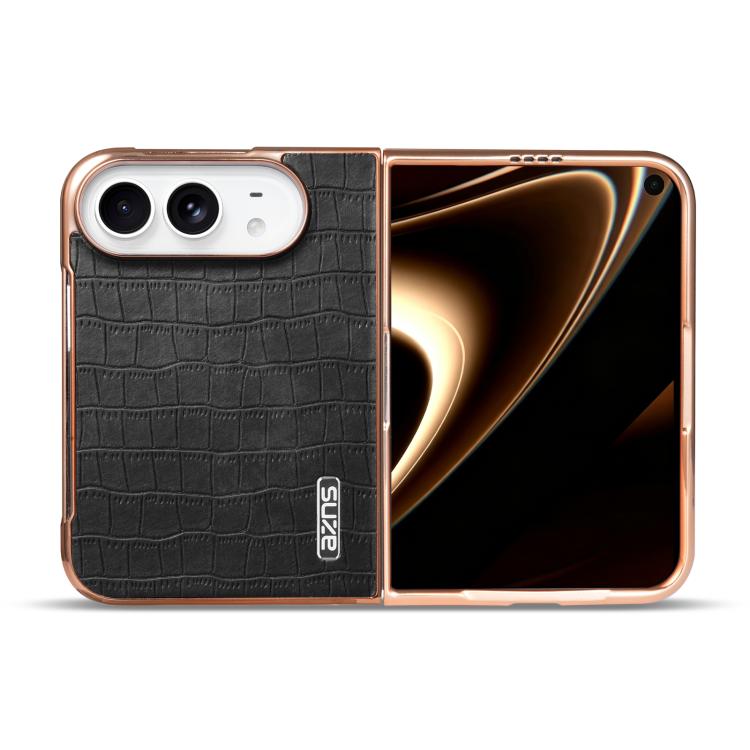 AZNS Electroplated Frame Crocodile Texture Full Coverage Phone Case