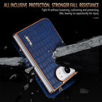 AZNS Electroplated Frame Crocodile Texture Full Coverage Phone Case