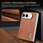 AZNS Electroplated Frame Crocodile Texture Full Coverage Phone Case