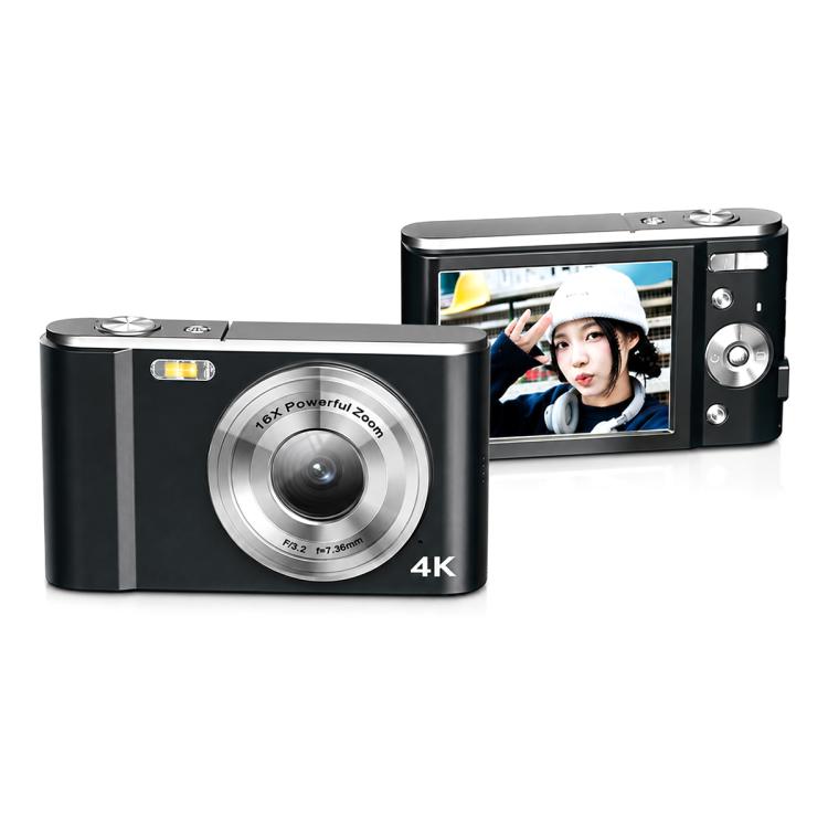 DC302 2.8 inch Screen Retro Digital HD Camera — Black + 32GB