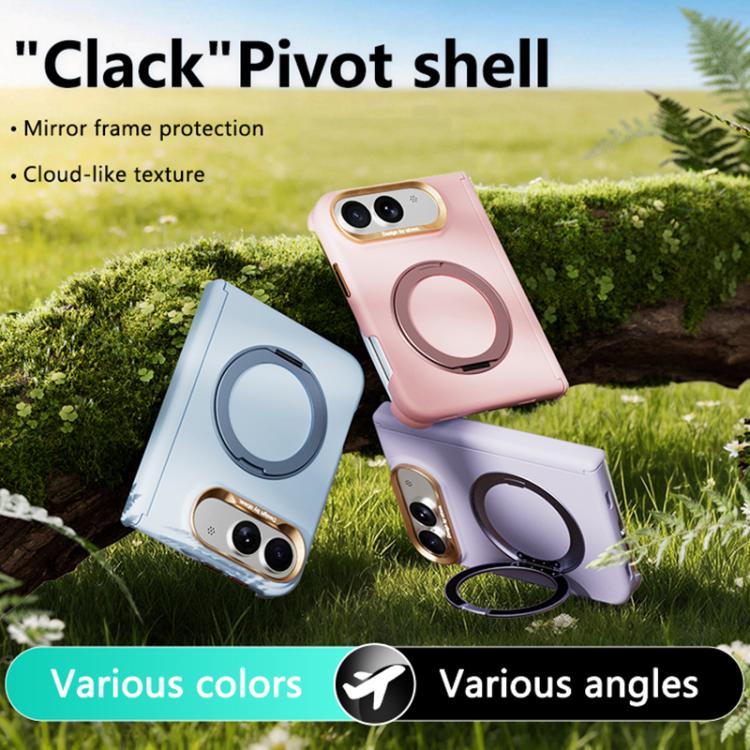 ABEEL Lightweight Zero Skin Feel Magnetic PC Phone Case with Holder — For iPhone Duo