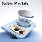 ABEEL Lightweight Zero Skin Feel Magnetic PC Phone Case with Holder — Blue