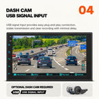 7 inch IPS Double-DIN Car MP5 Player Wireless CarPlay/Android Auto Bluetooth HD Display — view 7