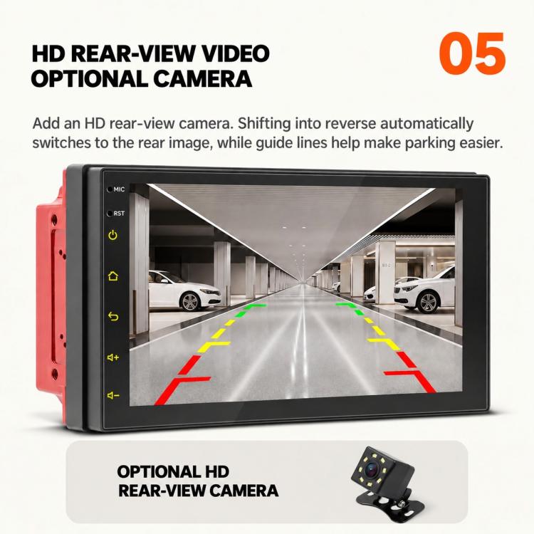 7 inch IPS Double-DIN Car MP5 Player Wireless CarPlay/Android Auto Bluetooth HD Display — view 8