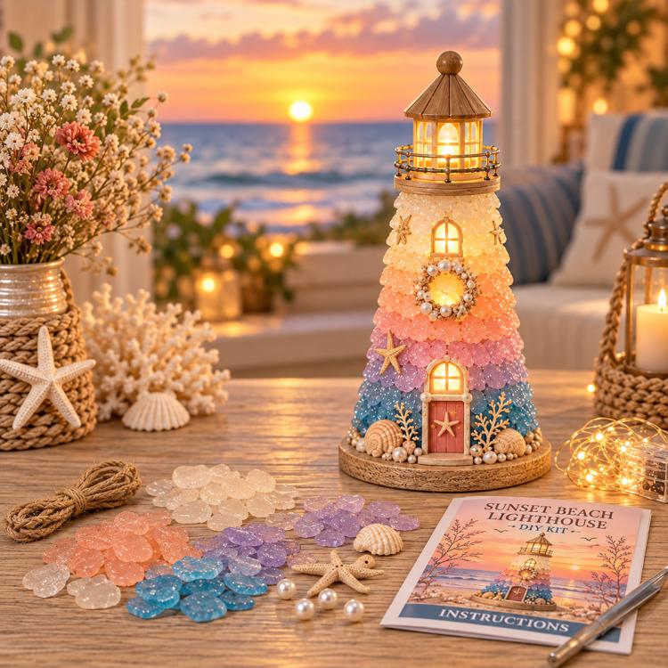 DIY Lighted Sea Glass Lighthouse Kit — Hummingbird