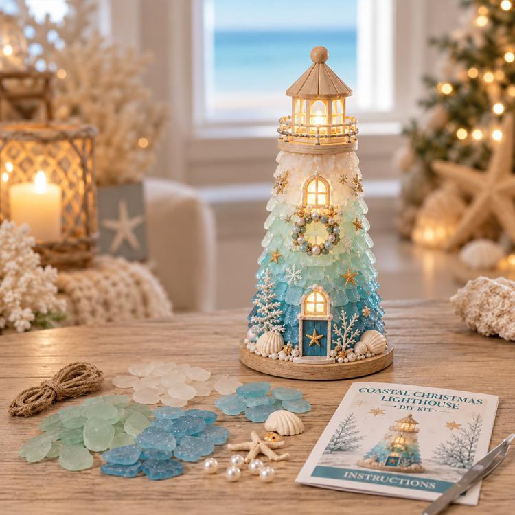 DIY Lighted Sea Glass Lighthouse Kit — Sunset Beach