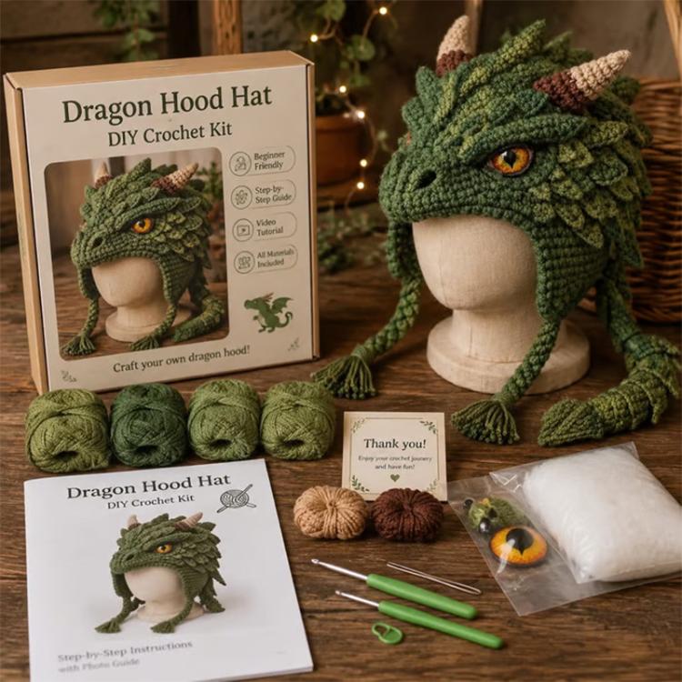 Hood Hat DIY Crochet Kit