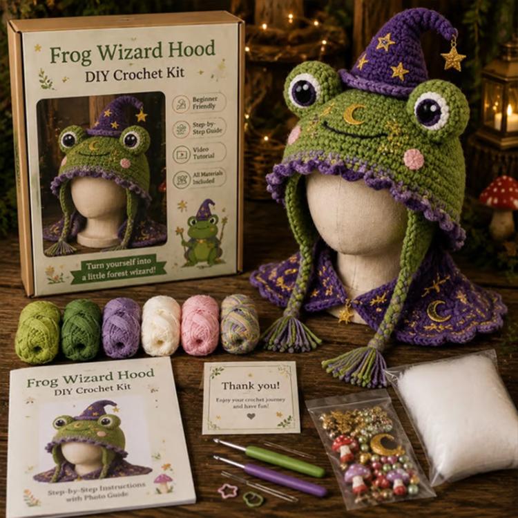 Hood Hat DIY Crochet Kit — Fox