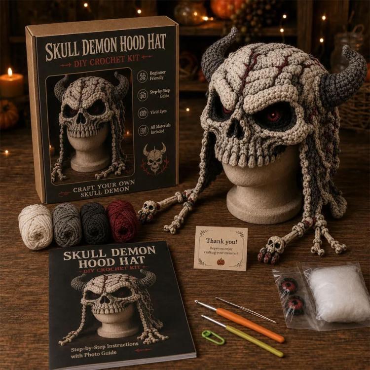 Hood Hat DIY Crochet Kit — Frog